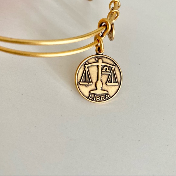 Alex and Ani Gold Libra Zodiac Charm Bangle - Picture 3 of 6